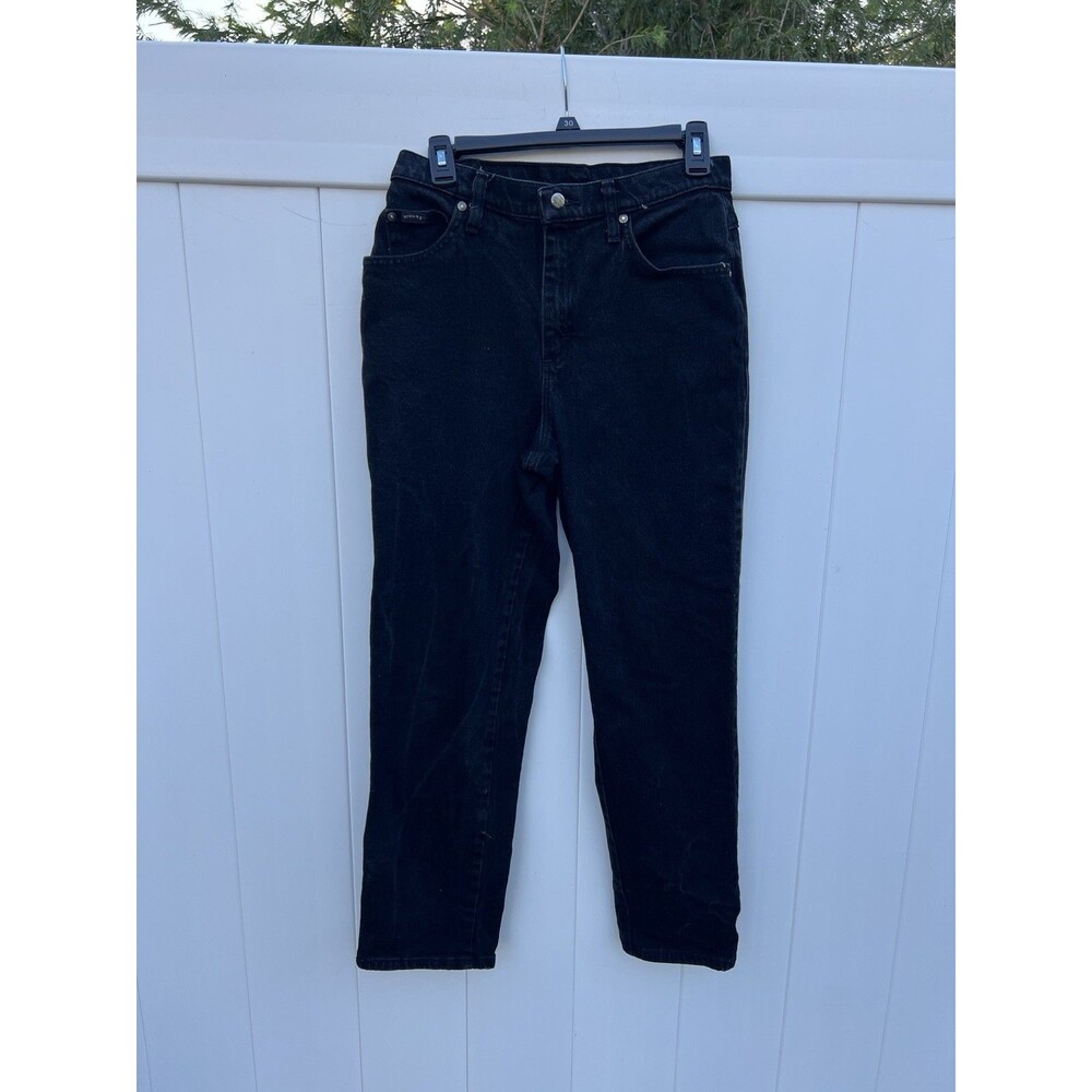 Riders Women black denim comfort Size 8P straight leg jeans